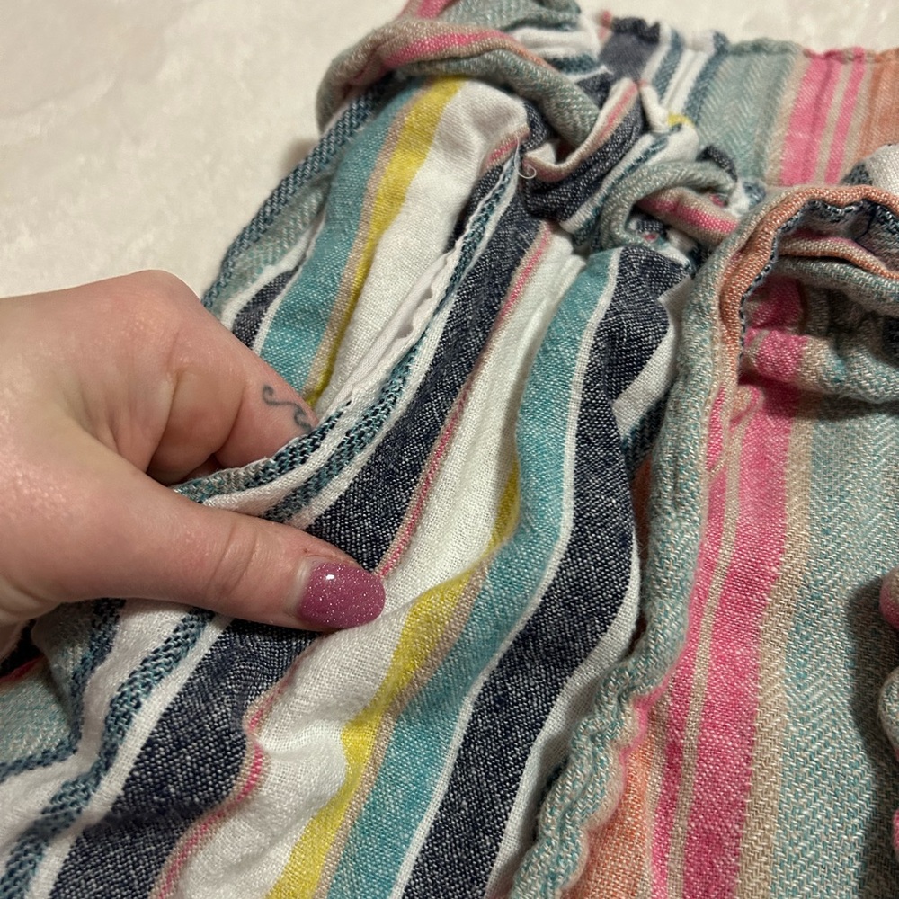Striped Wide-Leg Cotton Blend Pants in Multicolor - Picture 5 of 5